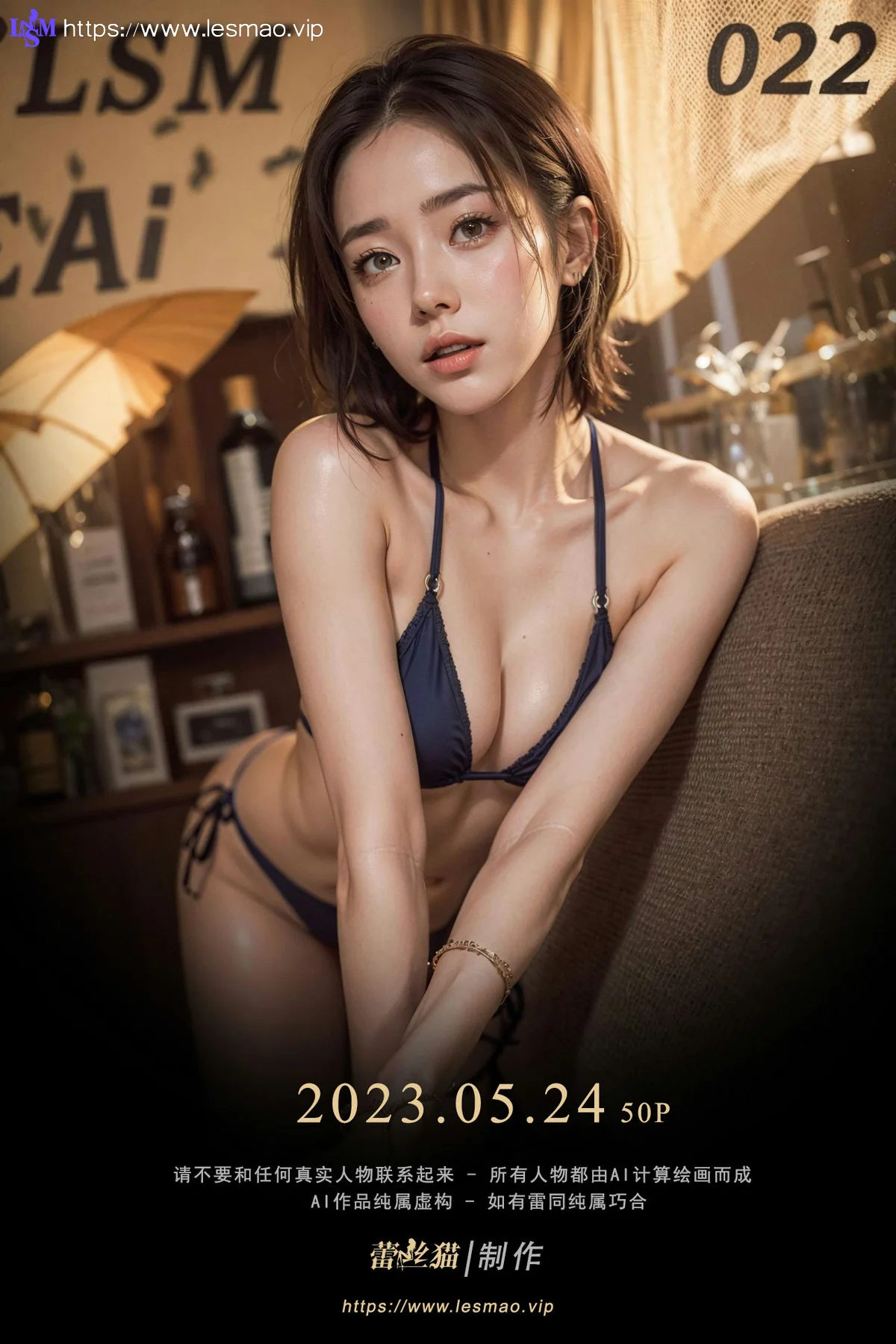 AIG  No.022 酒吧性感气质短发美女 - 1