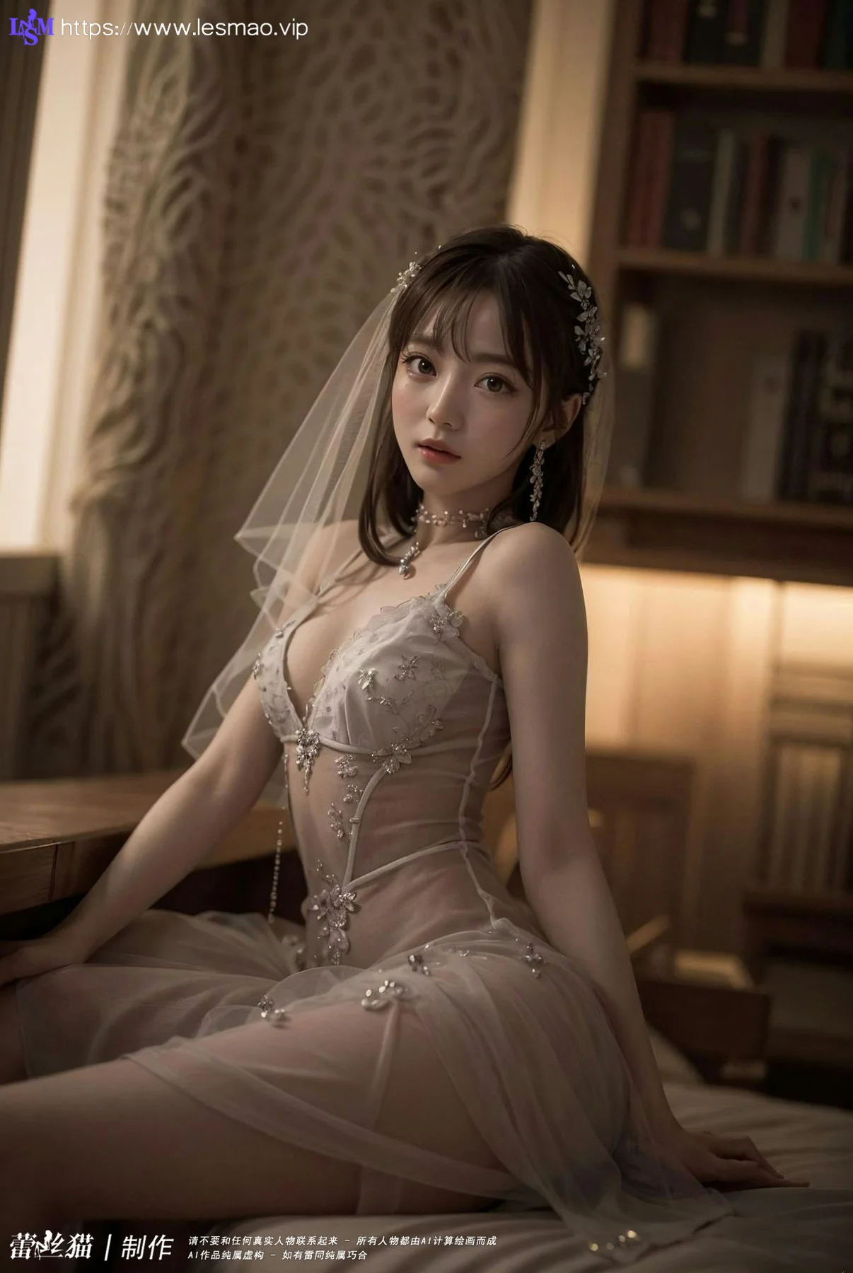 AIG  No.028 蕾丝白纱新娘美女 - 2