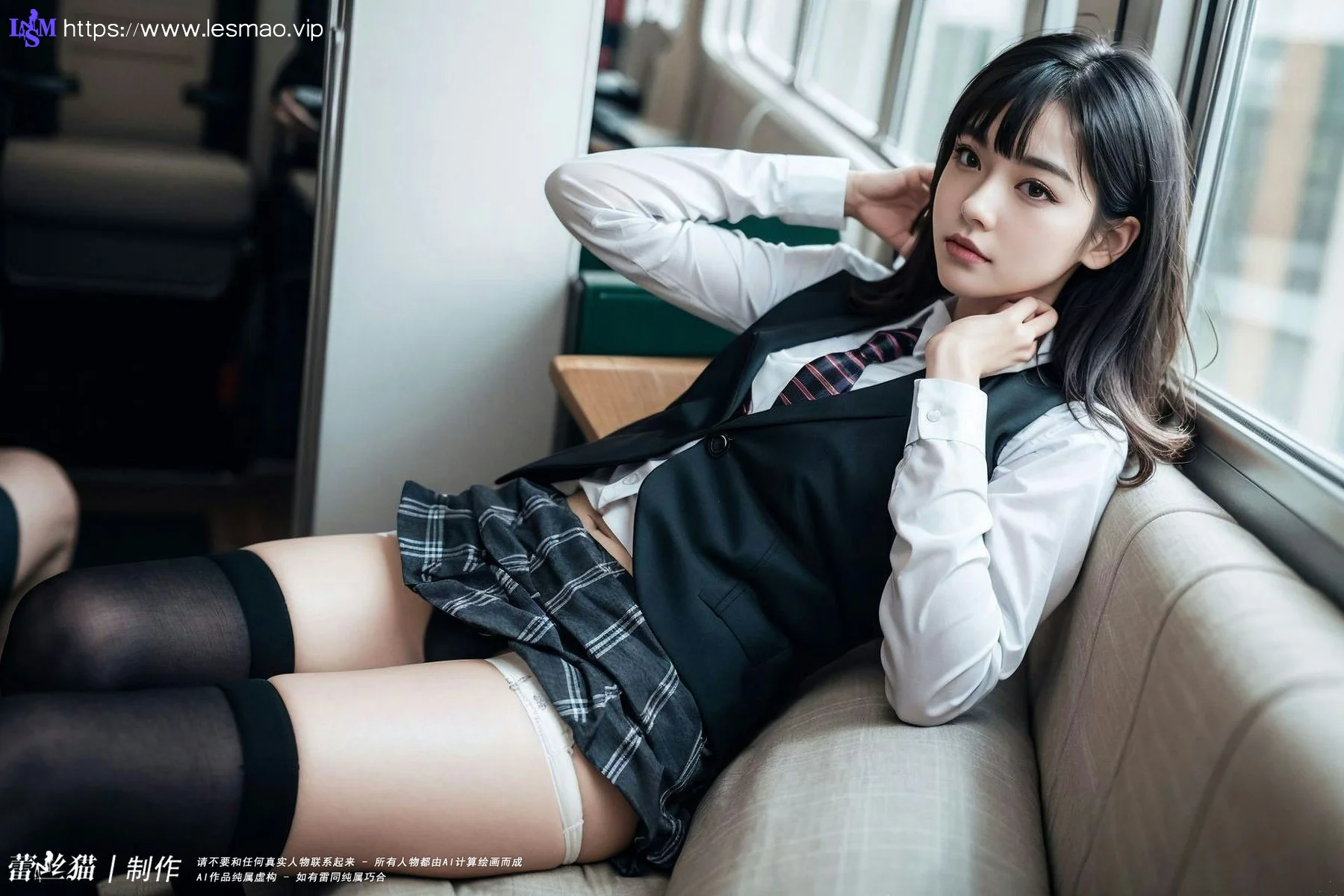 AIG  No.036 电车短发美女写真 - 6