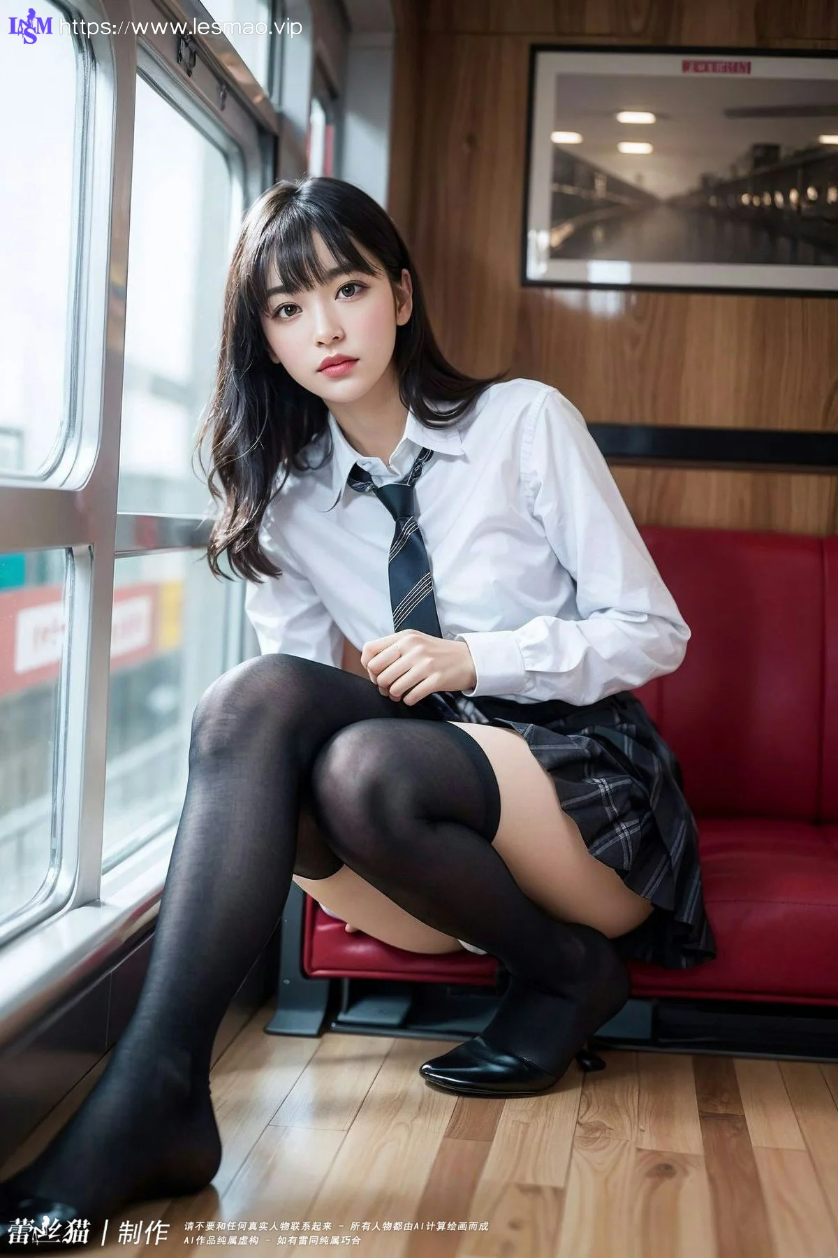 AIG  No.036 电车短发美女写真 - 9