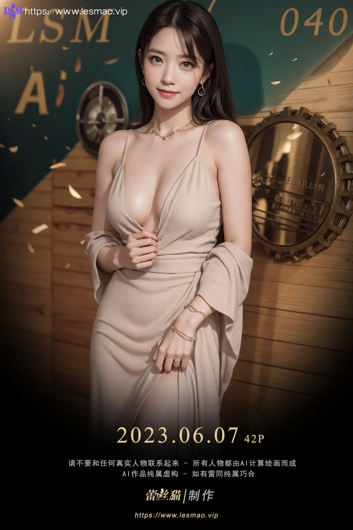 AIG  No.040 酥胸气质长腿美女 - 1