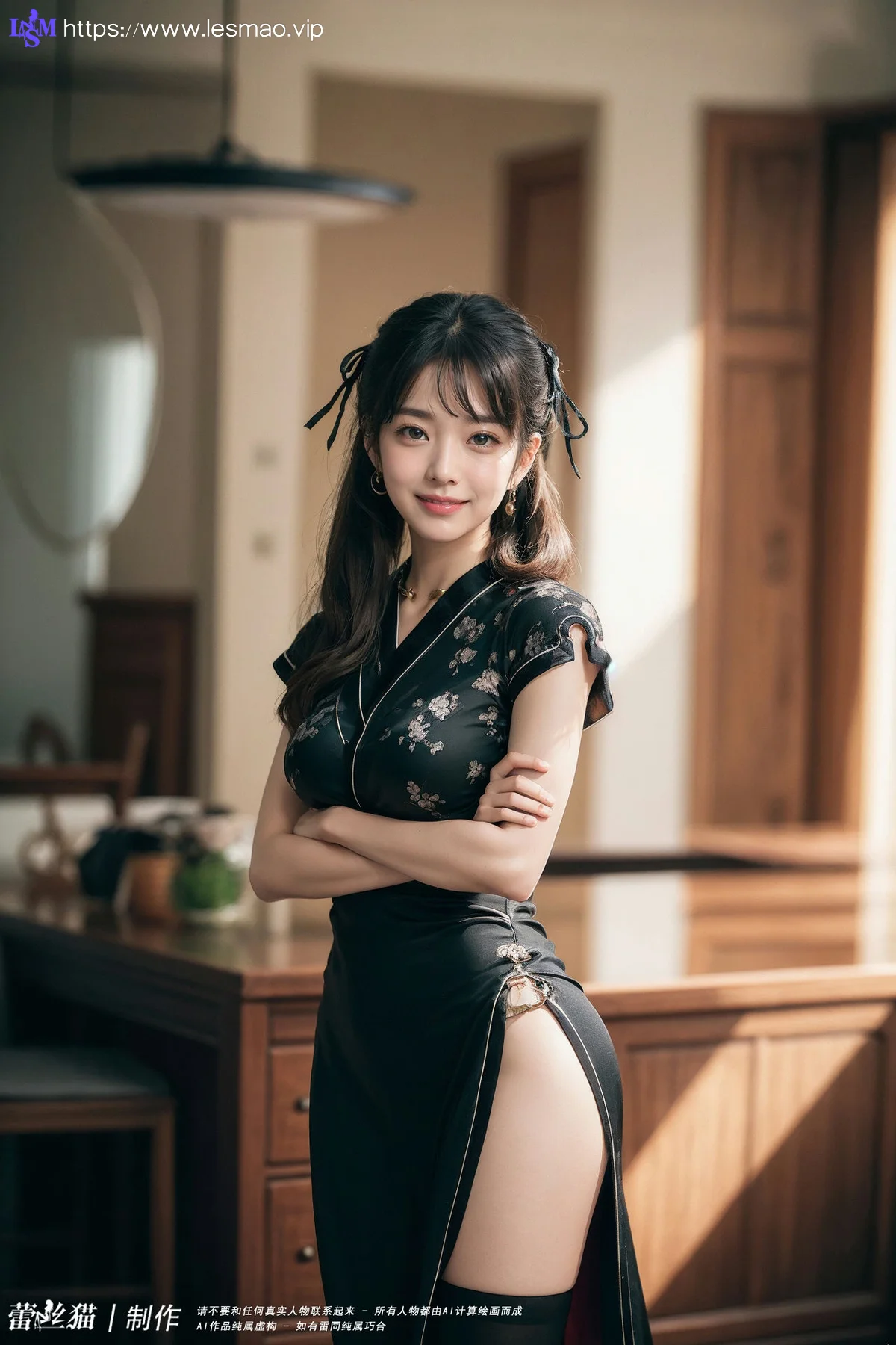 AIG  No.058 双马尾黑旗袍写真 - 9