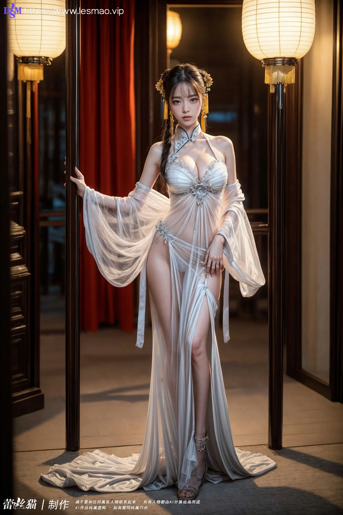 AIG  No.060 古典透视纱裙美女 - 3