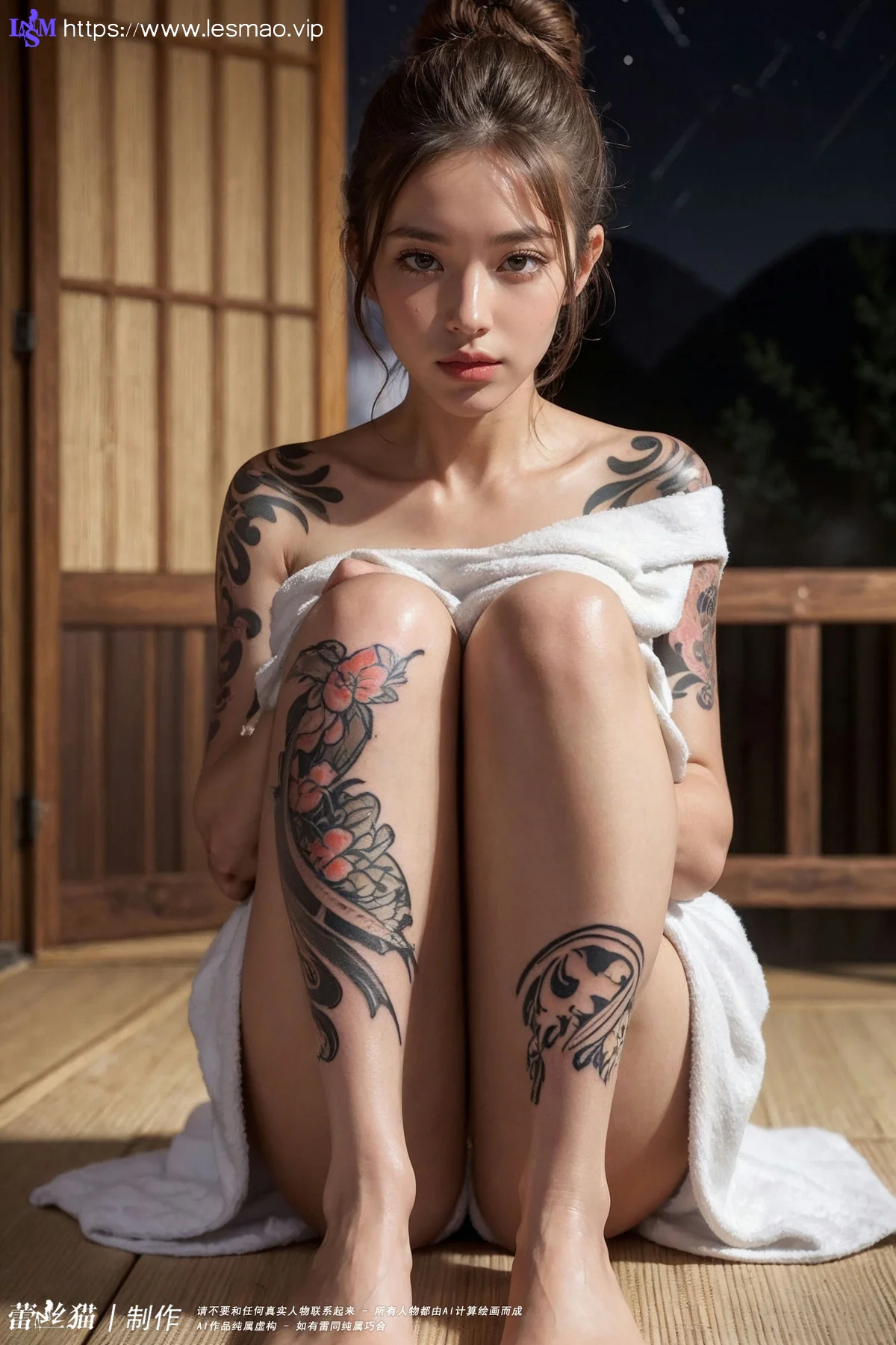 AIG  No.063 爱泡温泉的纹身辣妹 - 2