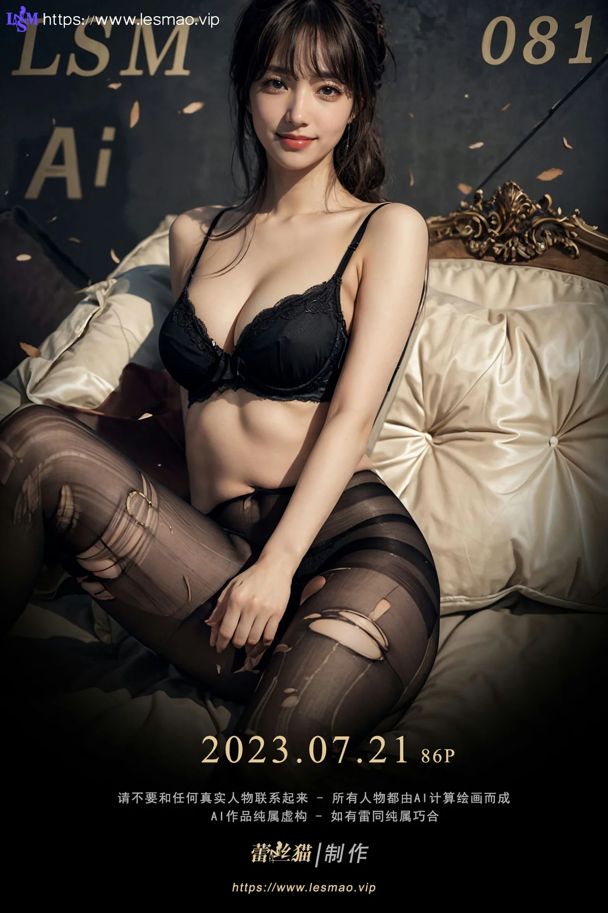AIG  No.081 破洞黑丝气质美女 - 1