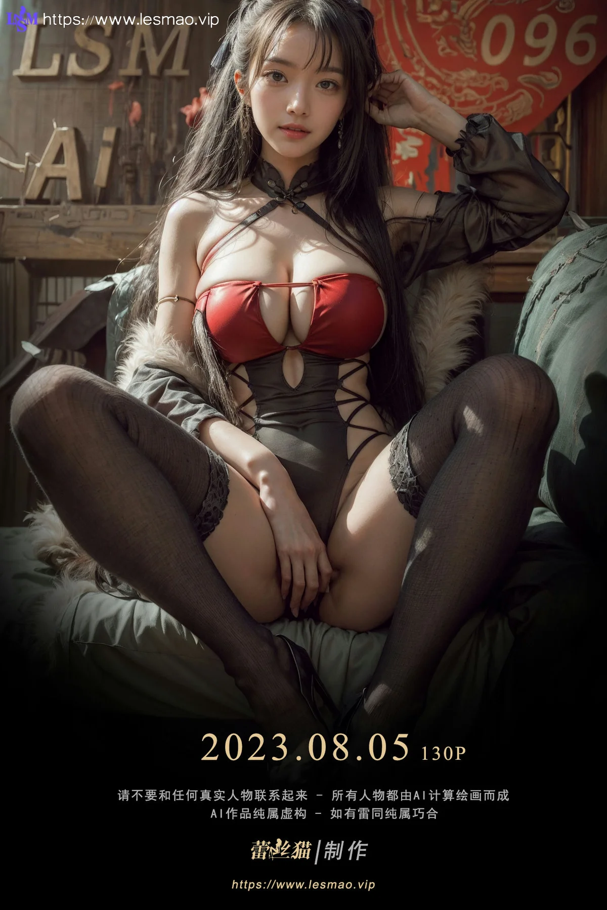 AIG  No.096 黑丝连体衣爆乳肥臀 - 1