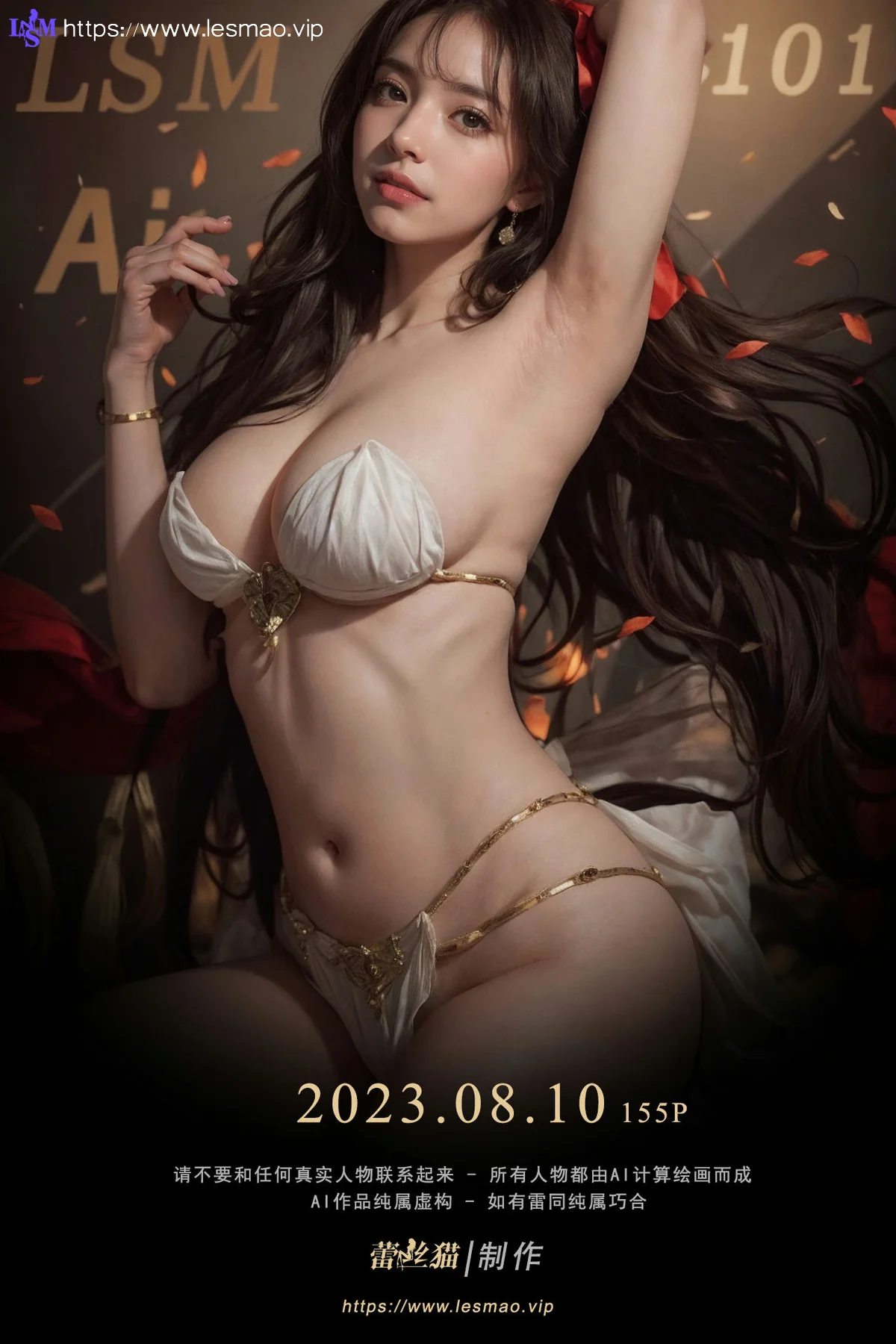 AIG  No.101 红丝礼裙丰满爆乳 - 1