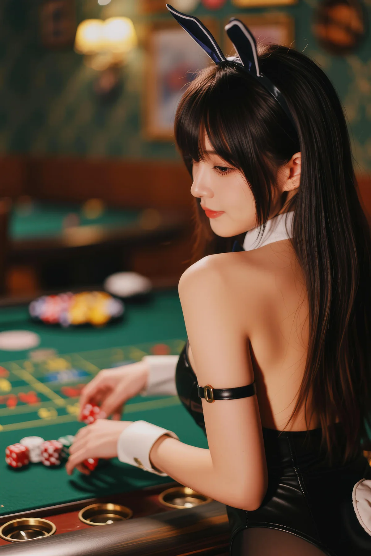 AIG  No.133 茗梓黑金赌场兔女郎 - 2