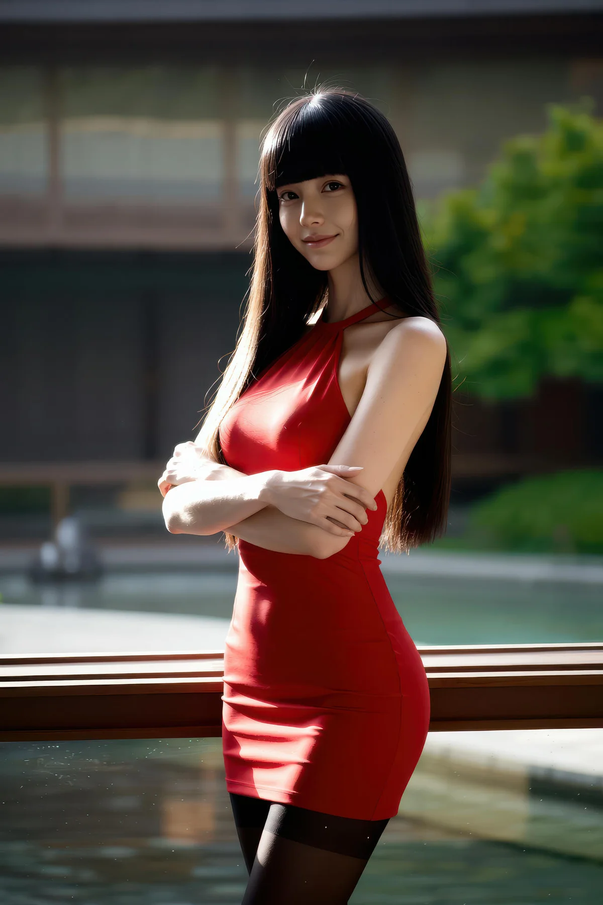 AIG  No.322 九歌lina红色黑丝紧身裙 - 10