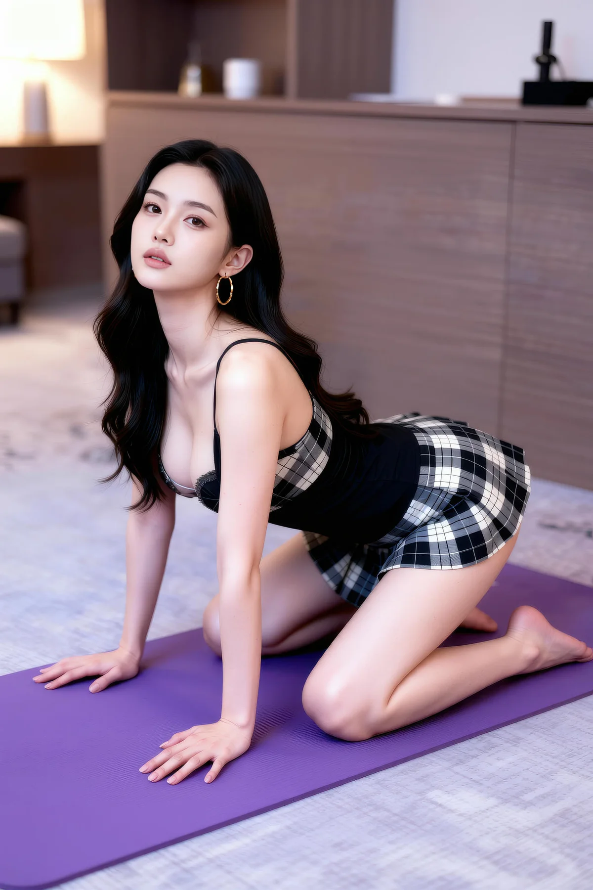 AIG  No.353 乐瑶格子裙乳贴 - 10