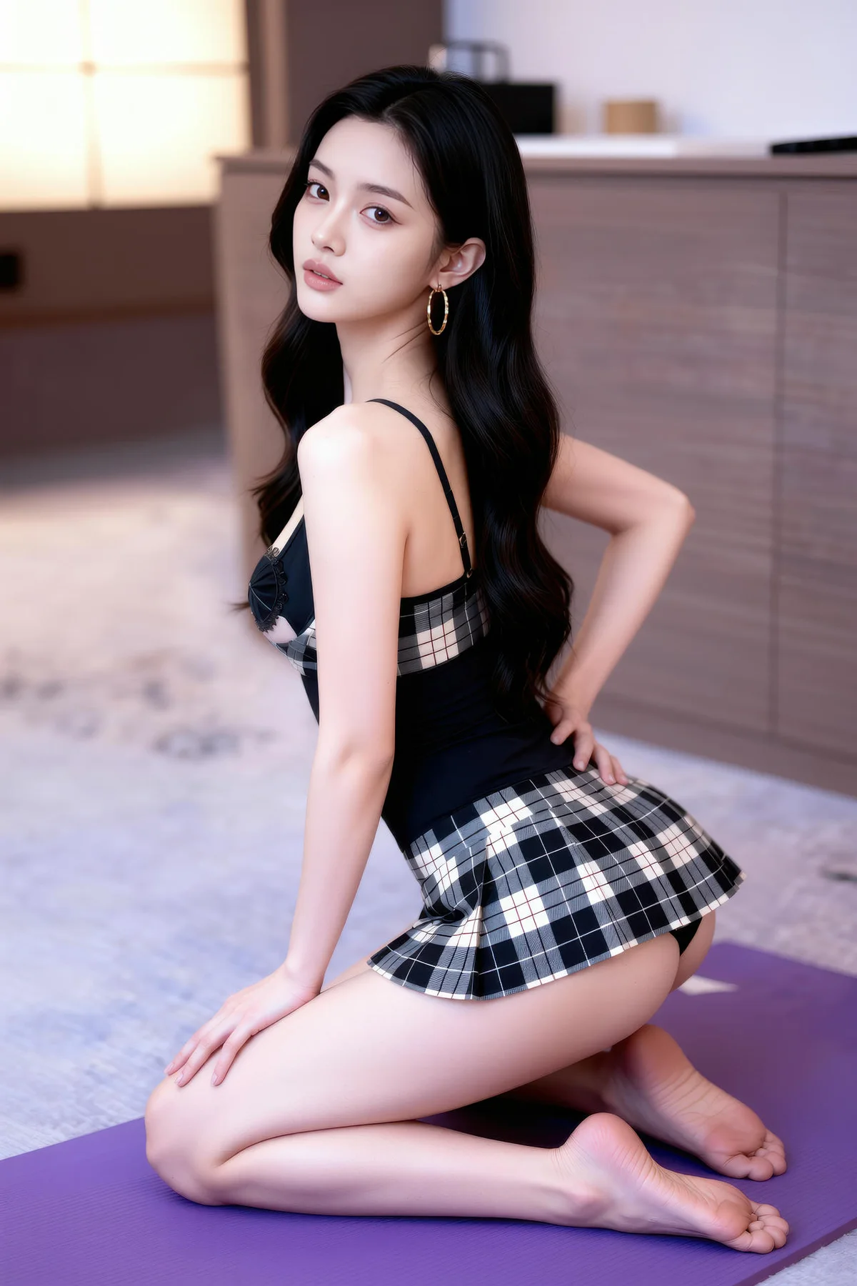 AIG  No.353 乐瑶格子裙乳贴 - 3