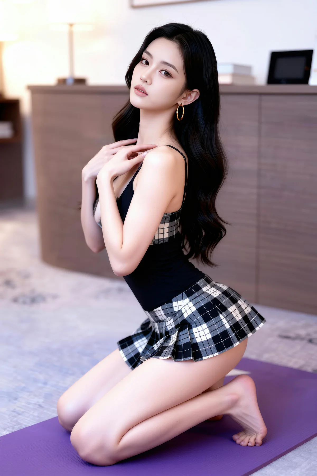 AIG  No.353 乐瑶格子裙乳贴 - 10