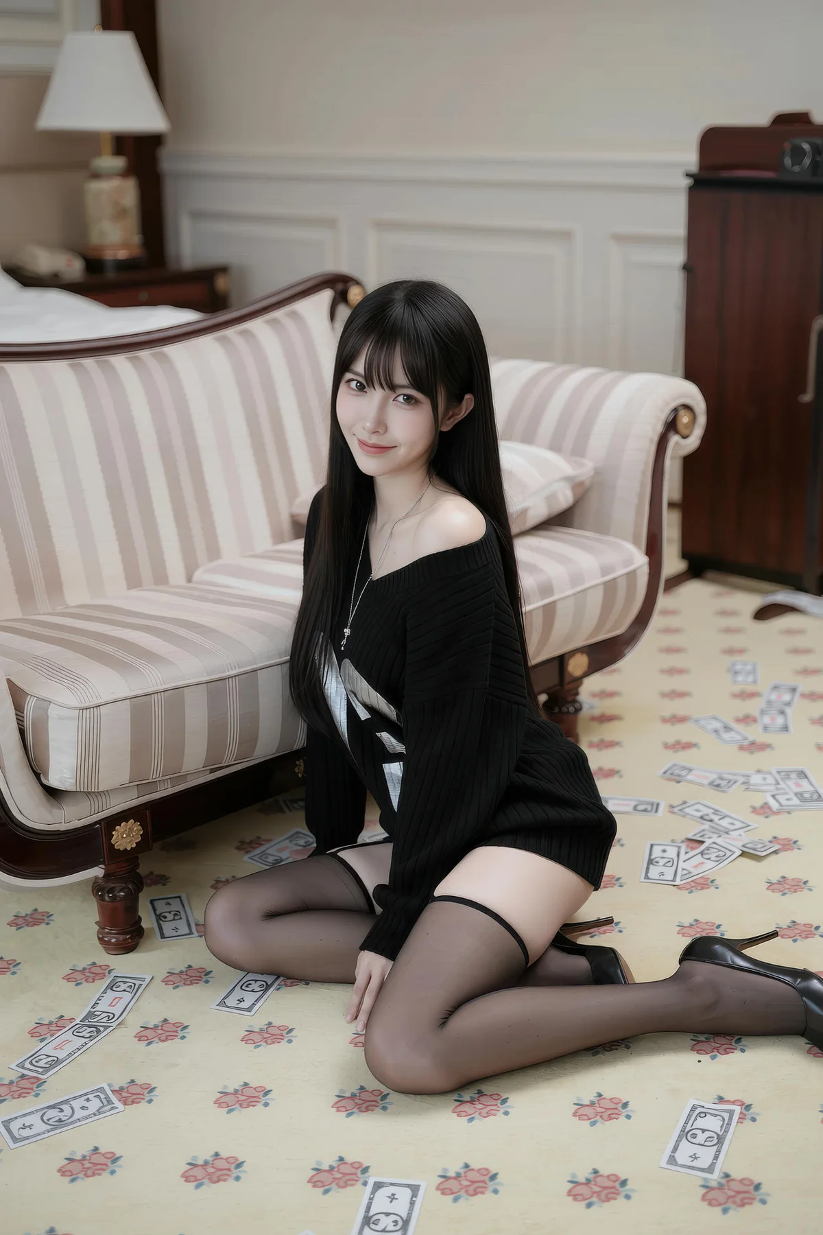 AIG  No.358 芭喜mila香肩黑丝高跟 - 7