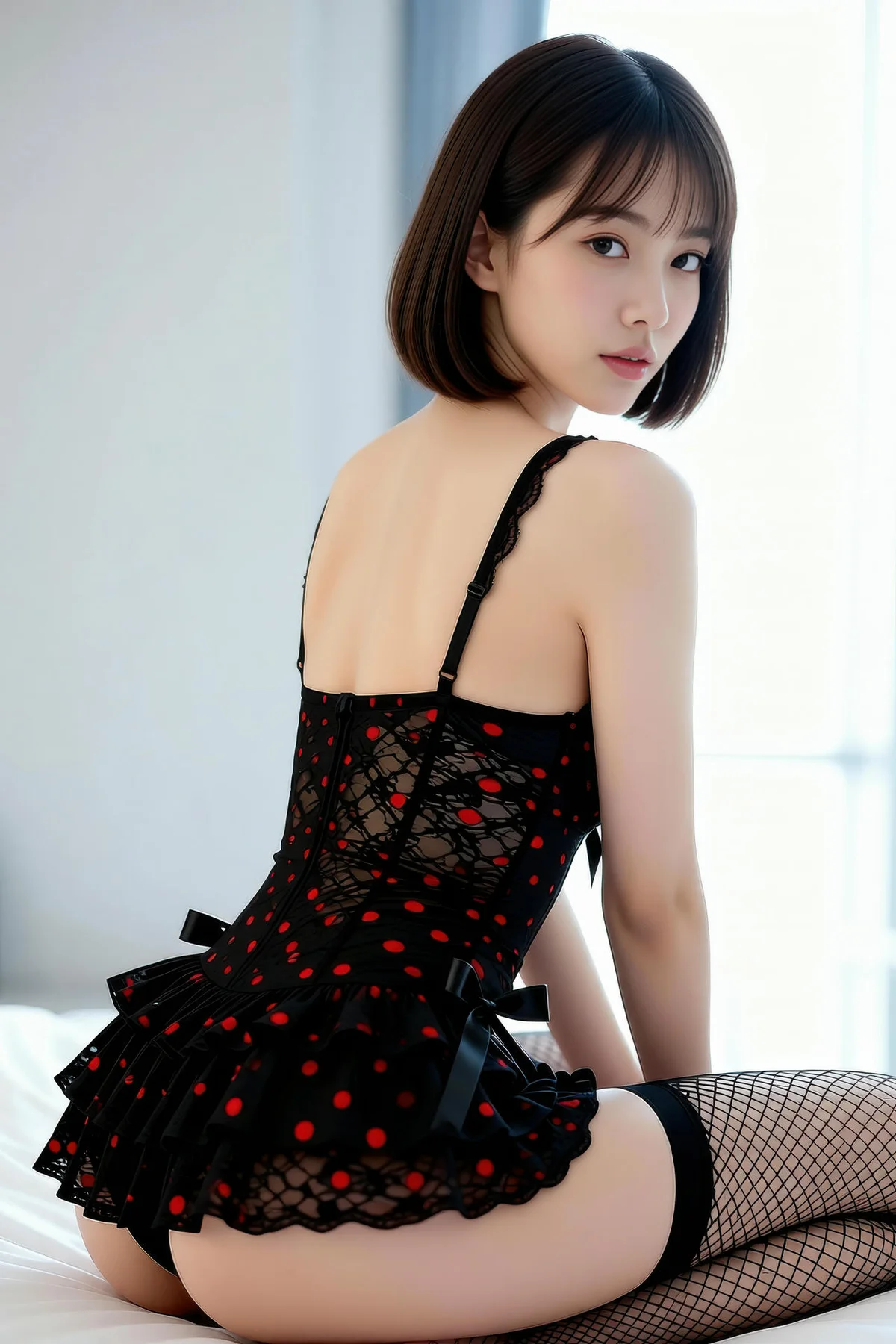 AIG  No.363  小乔黑丝蕾丝短裙 - 4