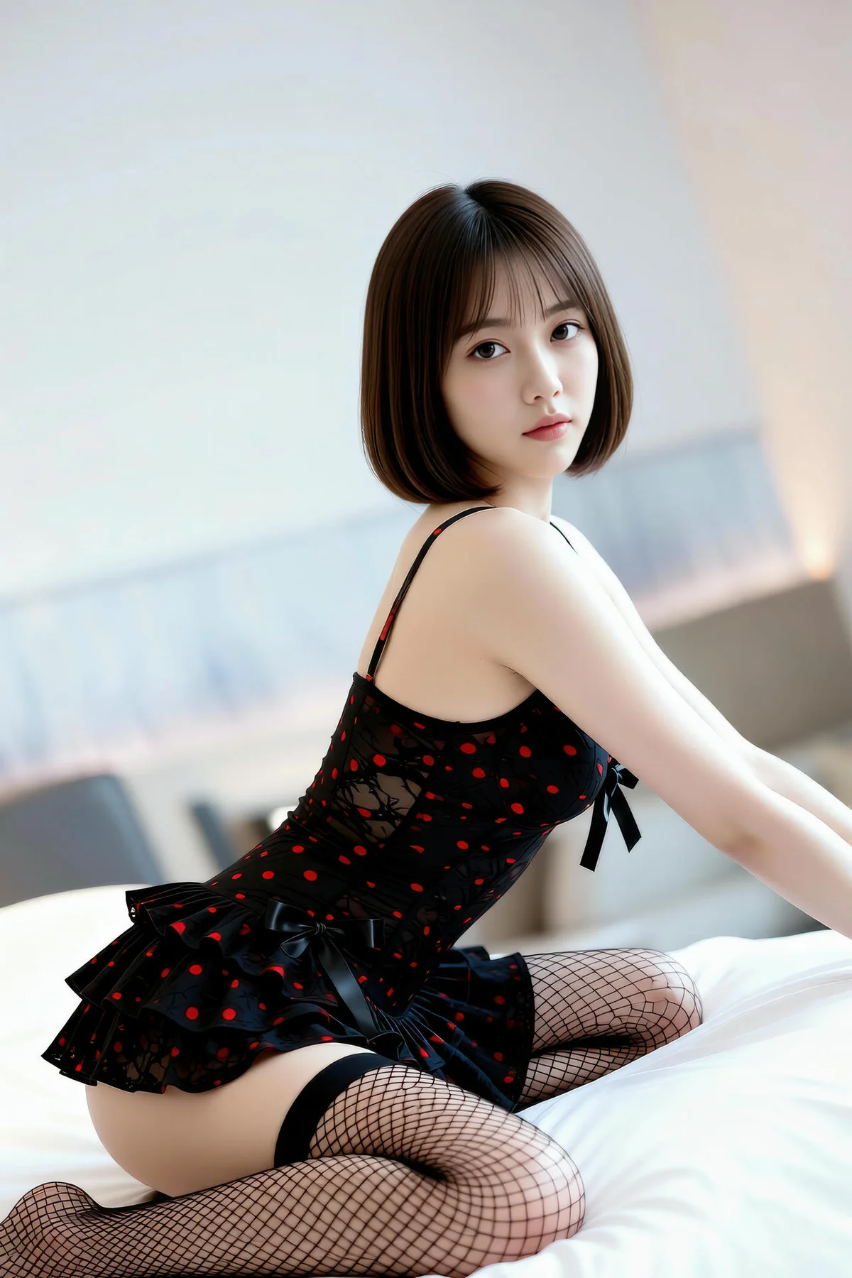 AIG  No.363  小乔黑丝蕾丝短裙 - 5