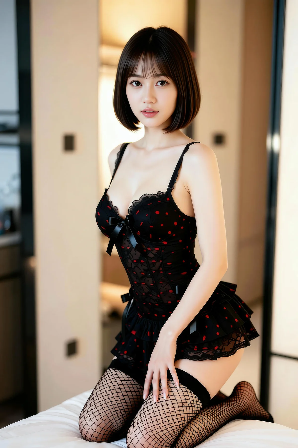 AIG  No.363  小乔黑丝蕾丝短裙 - 9