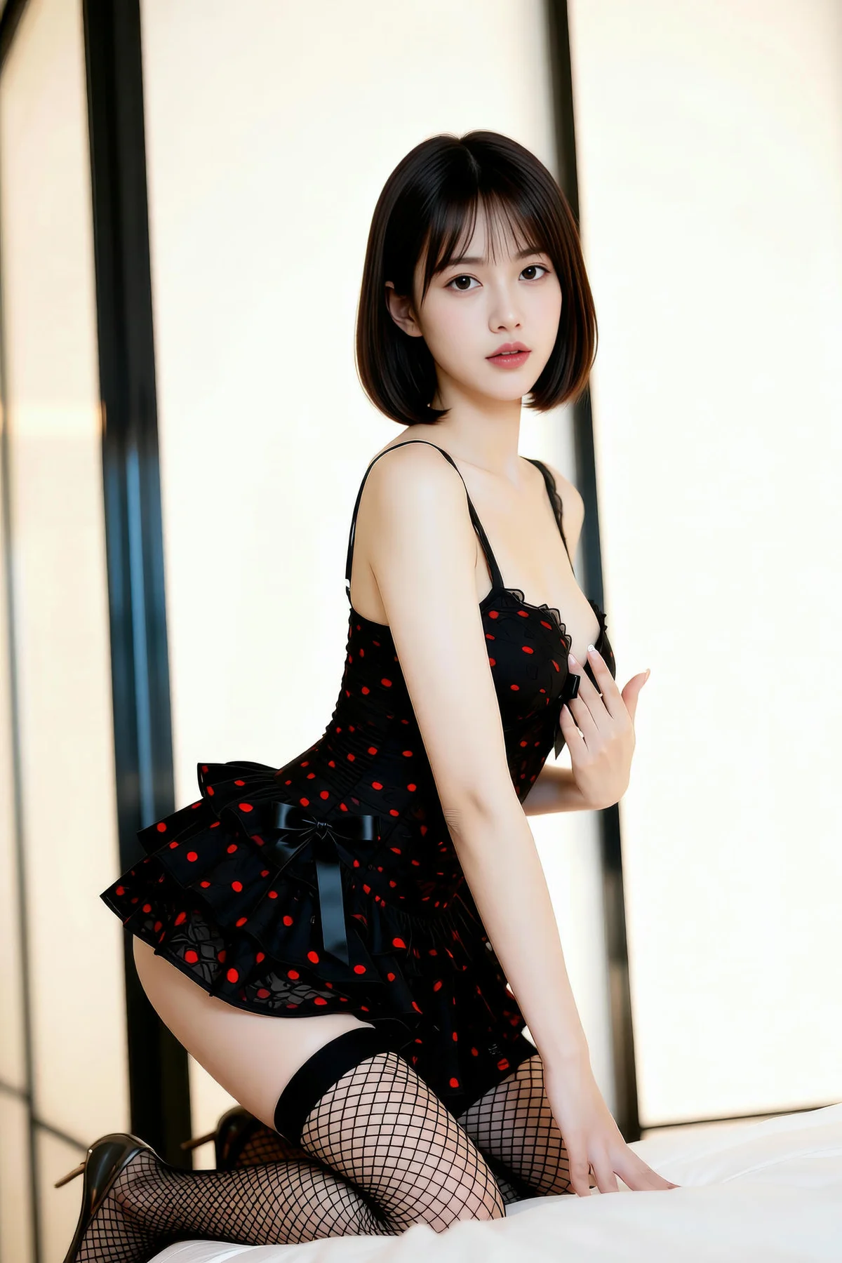 AIG  No.363  小乔黑丝蕾丝短裙 - 10