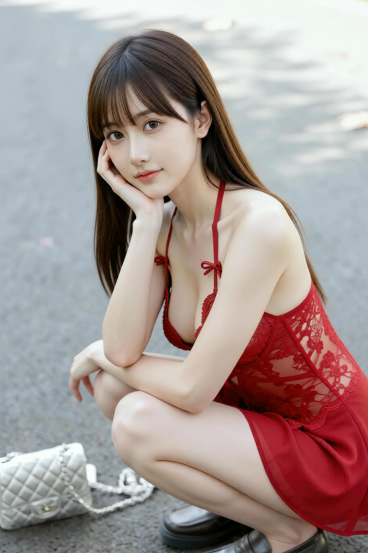 AIG  No.376 婉婉红蕾丝短裙爆乳 - 4