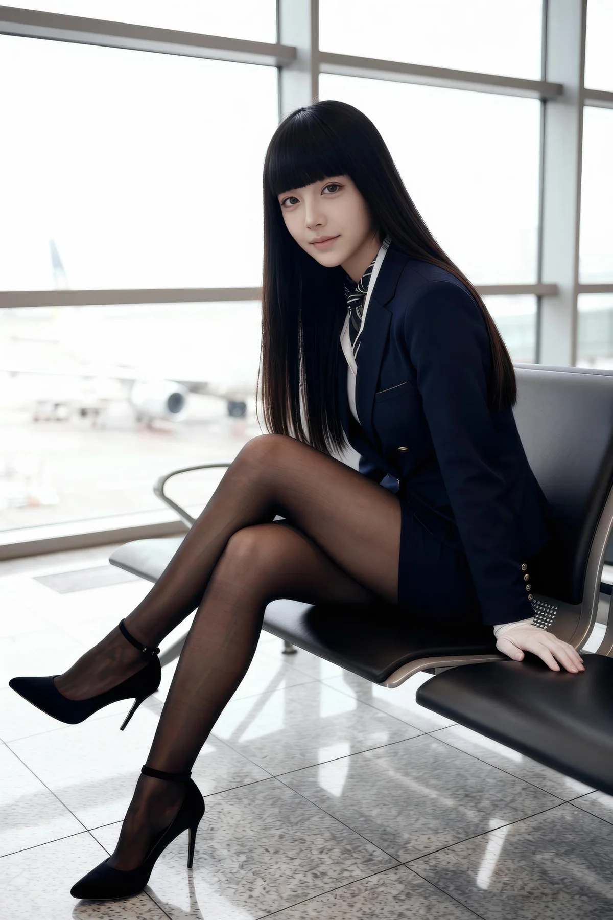 AIG  No.390 九歌lina黑丝高跟ol制服 - 1