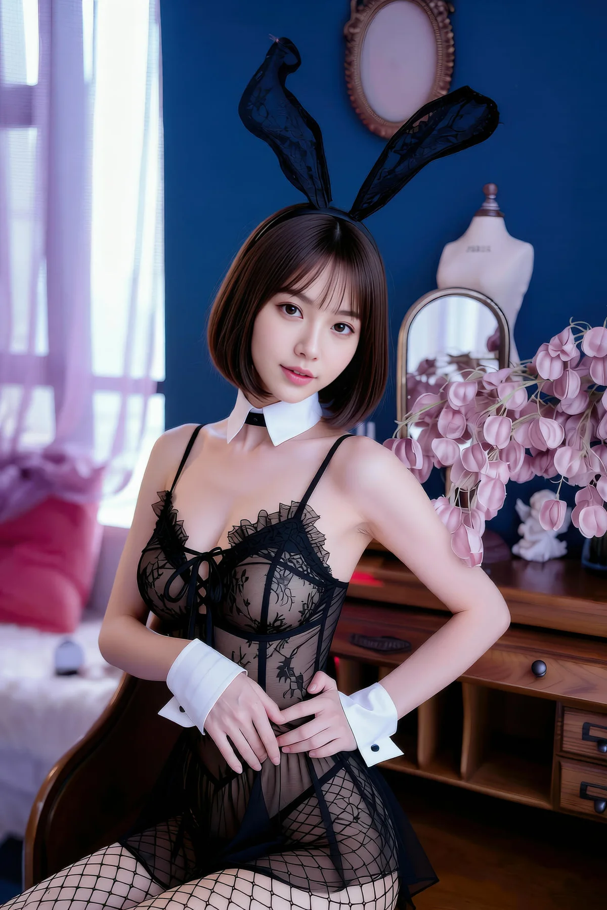 AIG  No.406 小乔蕾丝内衣网袜 - 10