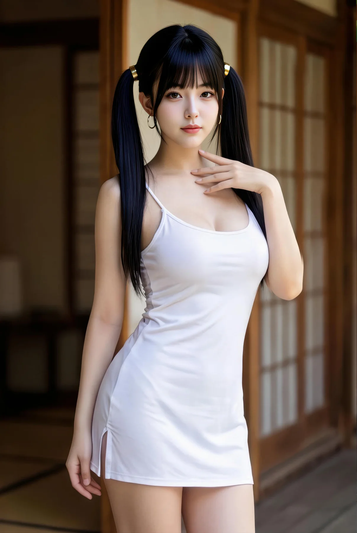 AIG  No.439 柚柚sasa白色睡裙 - 5