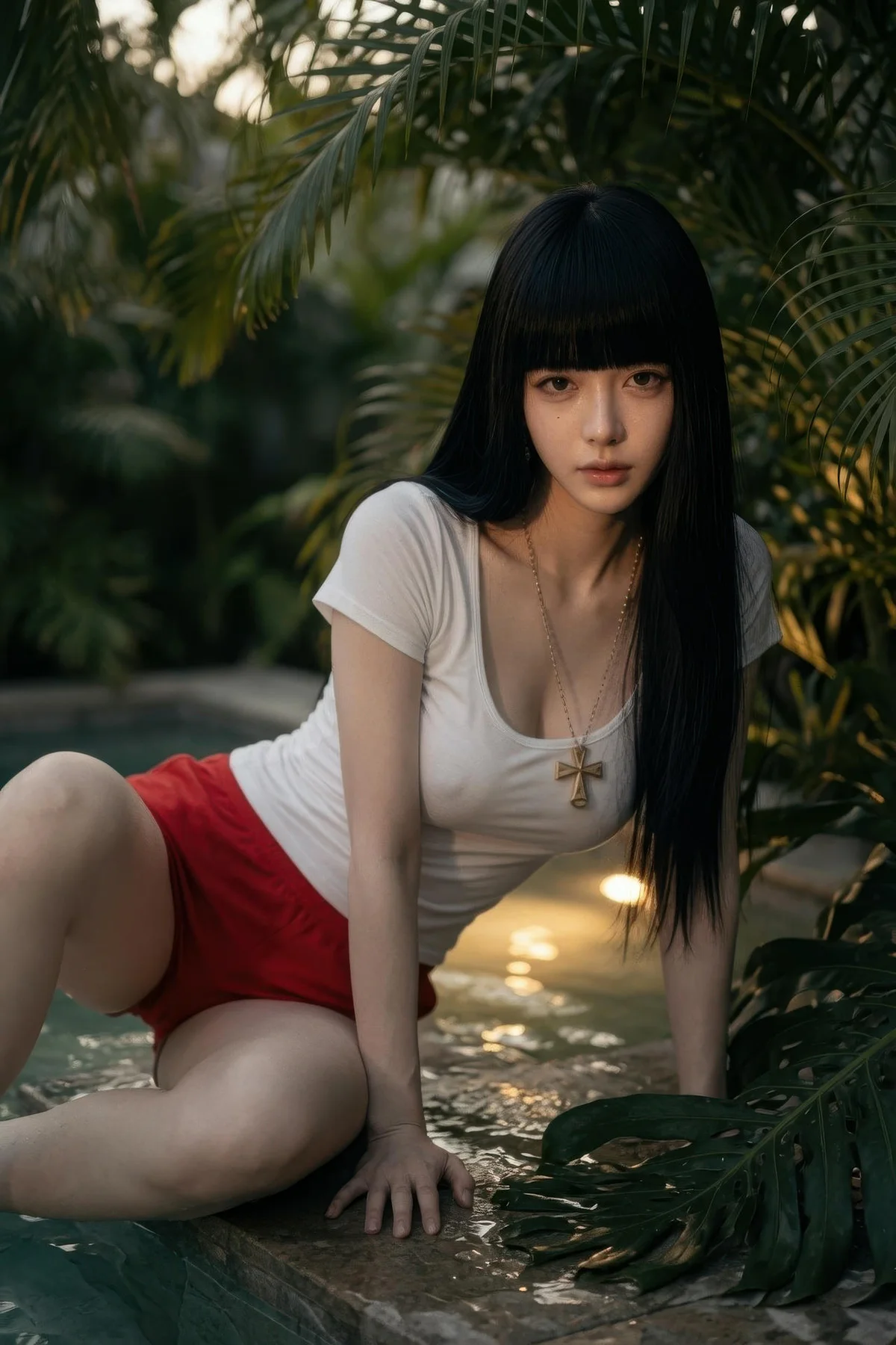 AIG  No.454 九歌lina红色短裤个性美女 - 8