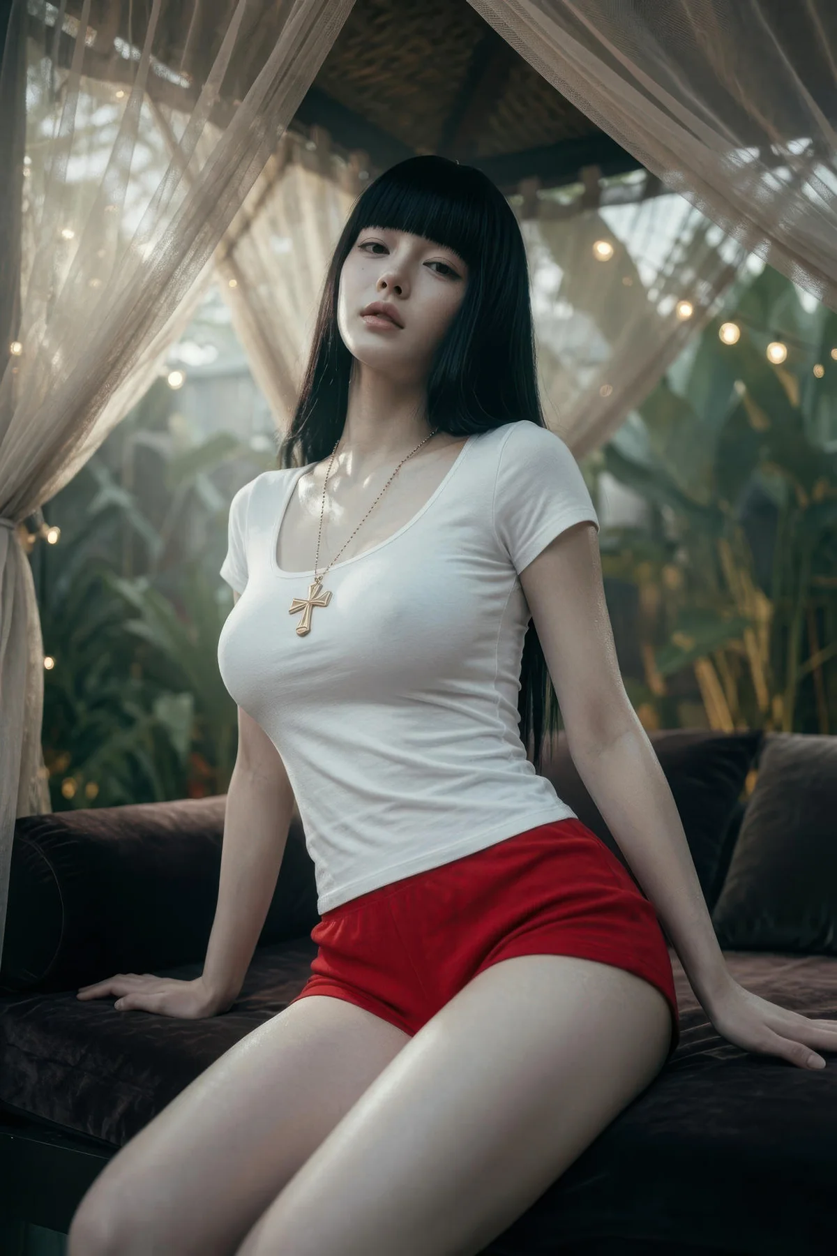 AIG  No.454 九歌lina红色短裤个性美女 - 6