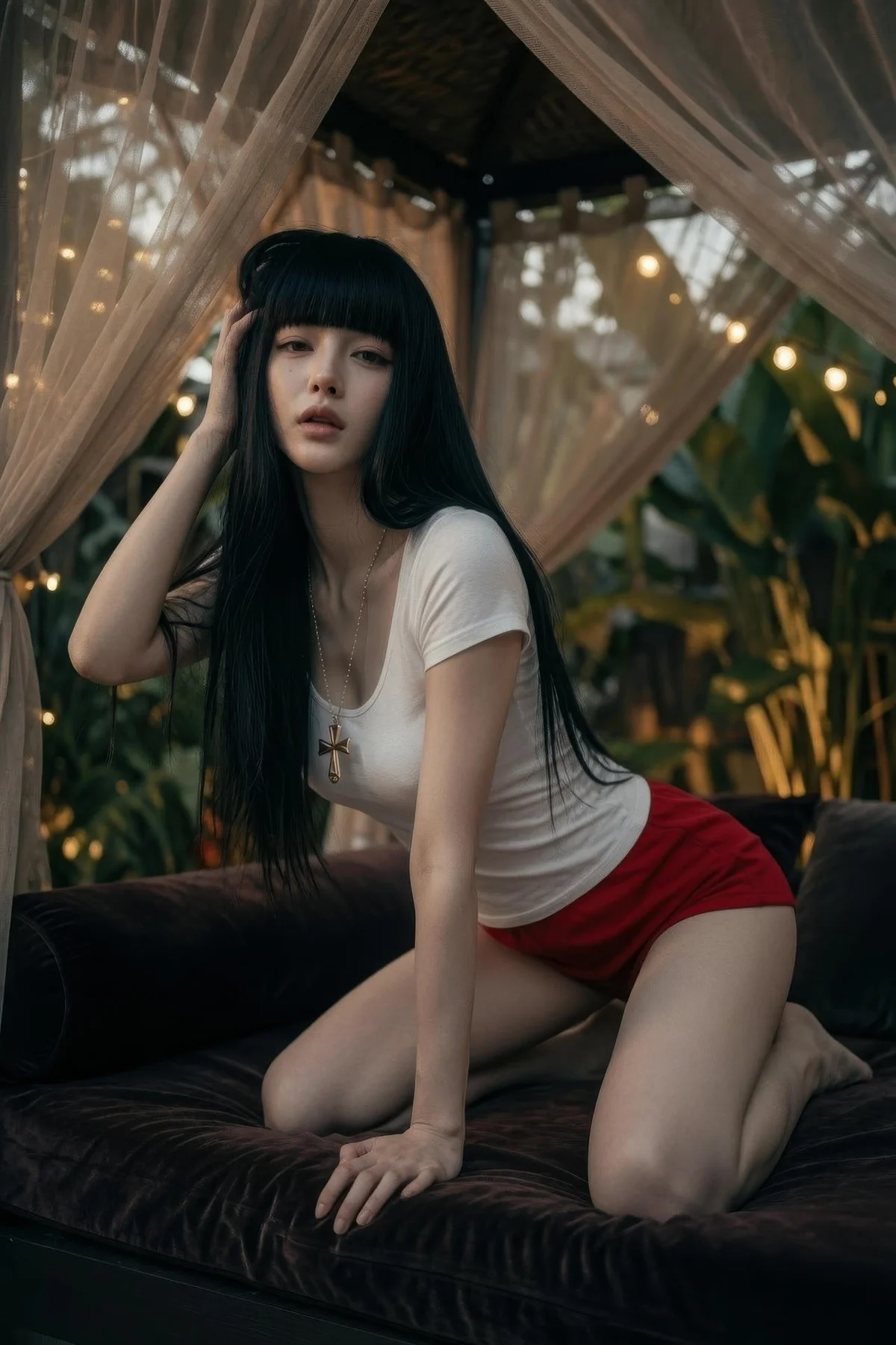 AIG  No.454 九歌lina红色短裤个性美女 - 9