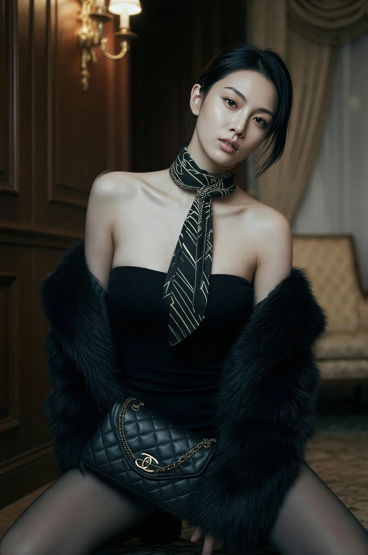 AIG  No.476 柒琪喵香肩黑丝写真 - 1