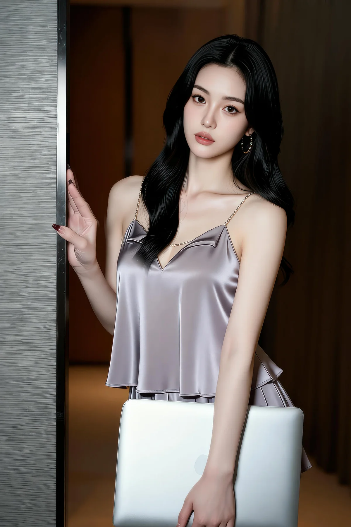 AIG  No.483 乐瑶丝绸睡衣写真 - 1