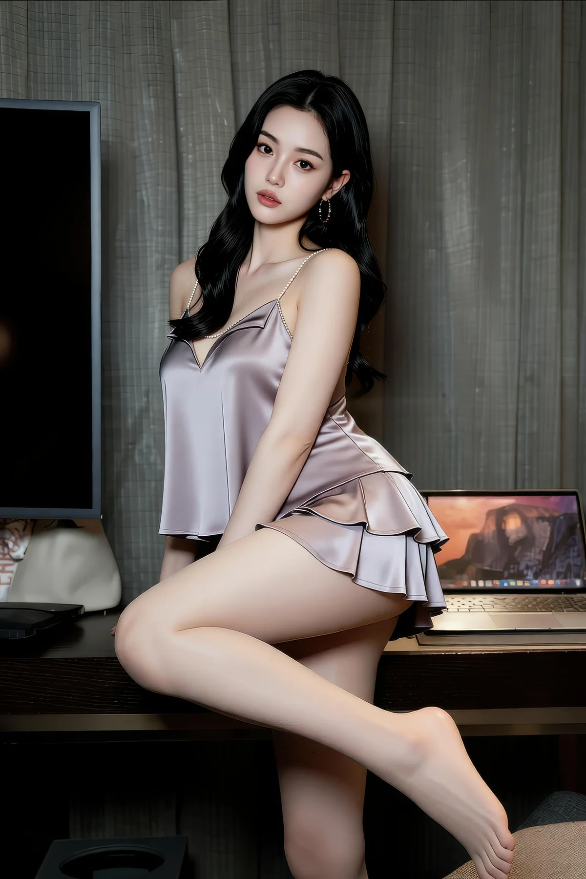 AIG  No.483 乐瑶丝绸睡衣写真 - 4