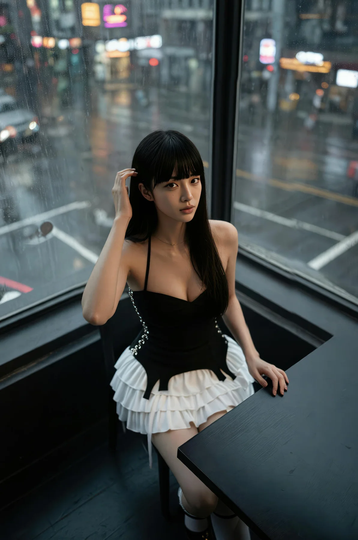 AIG  No.516 九歌lina白色褶皱裙长腿 - 3