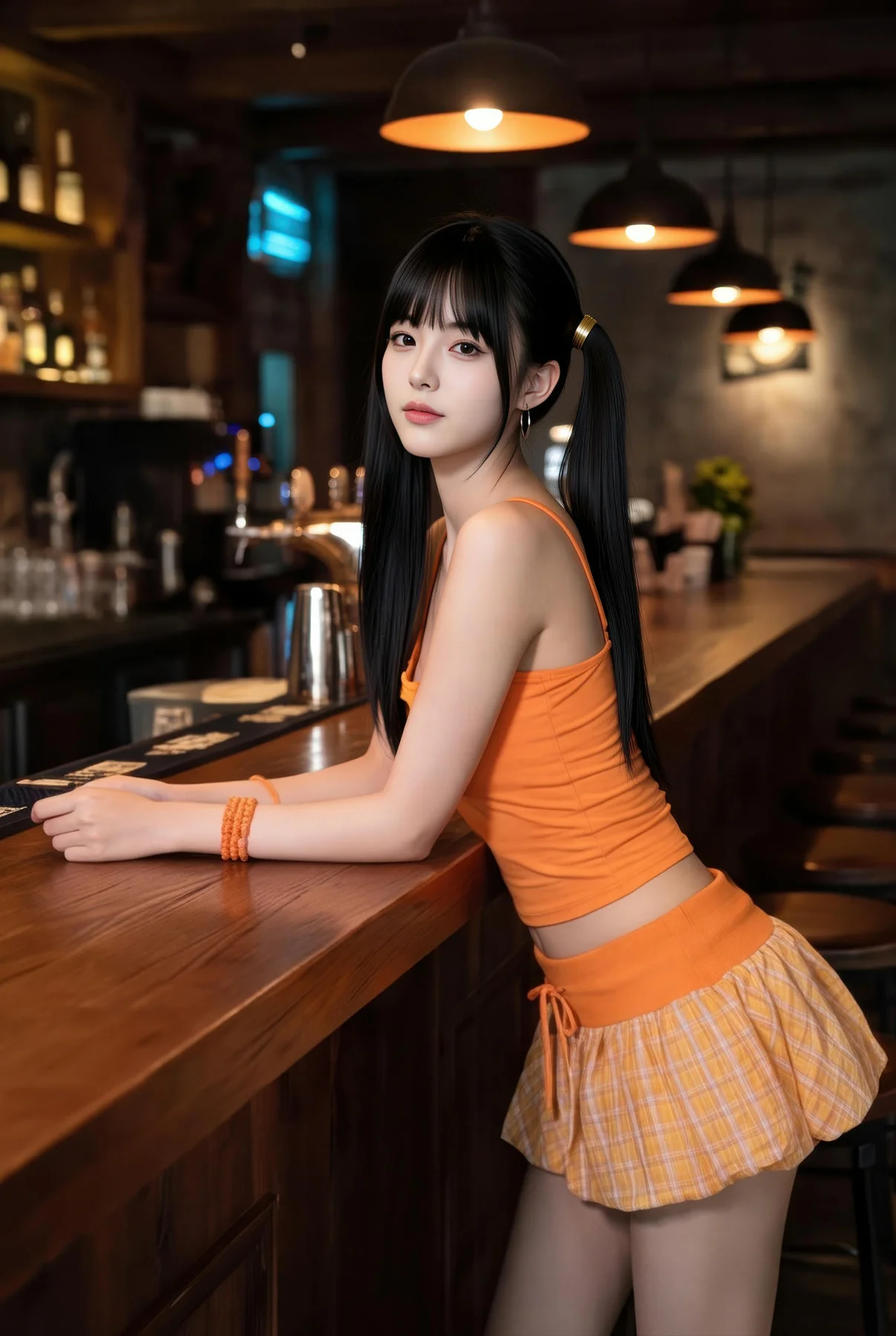 AIG  No.531 柚柚橙色短裙写真 - 4
