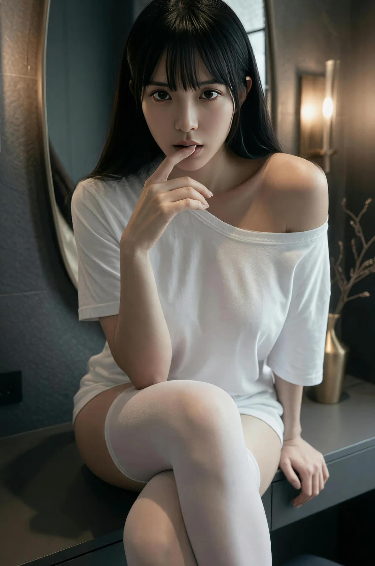 AIG  No.540 芭喜mila香肩白色t美腿 - 4