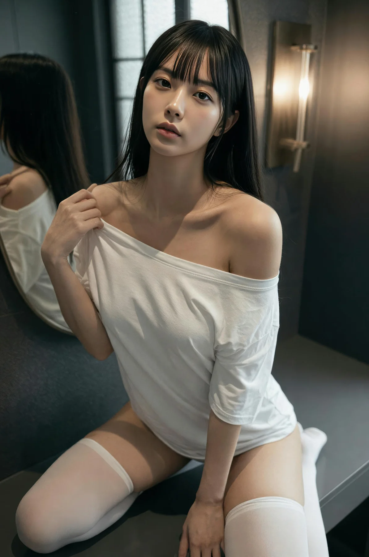 AIG  No.540 芭喜mila香肩白色t美腿 - 5