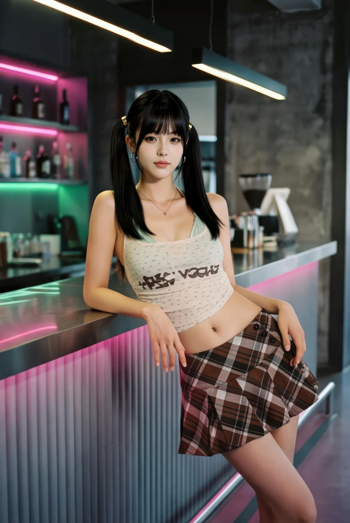 AIG  No.551 柚柚格子短裙写真 - 2