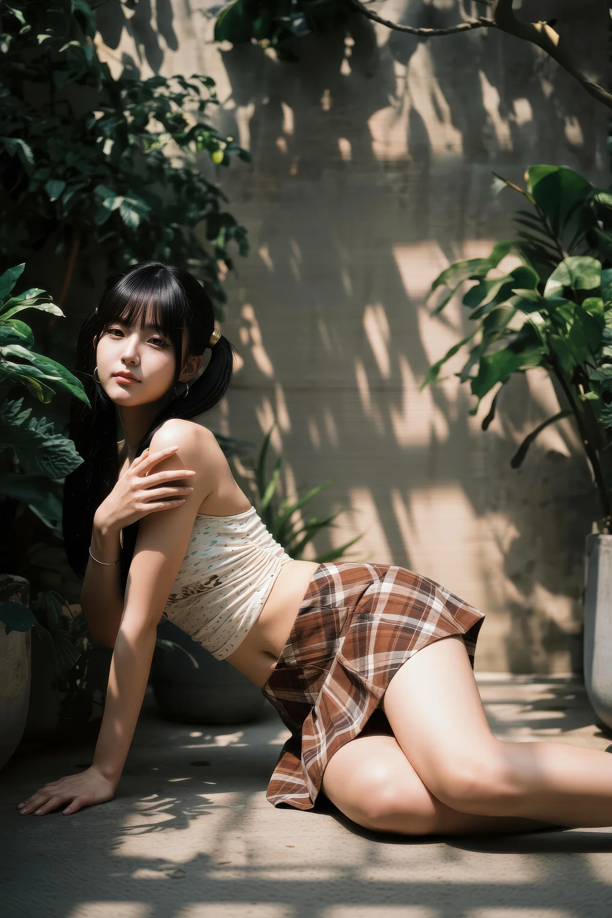 AIG  No.551 柚柚格子短裙写真 - 5