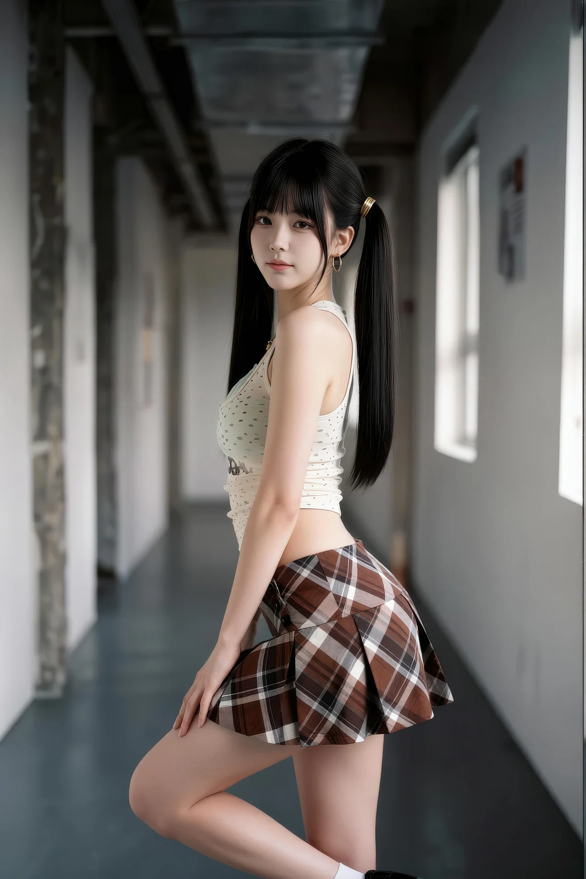AIG  No.551 柚柚格子短裙写真 - 7