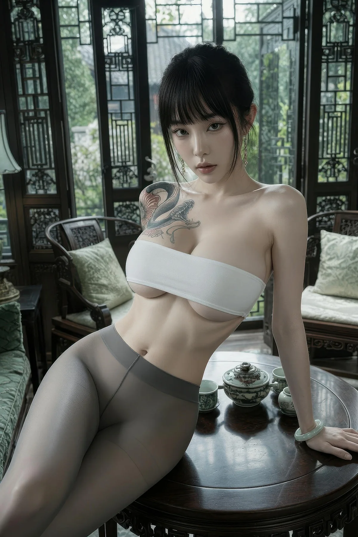 AIG  No.558 猸猸巫黑丝爆乳古色古香 - 6