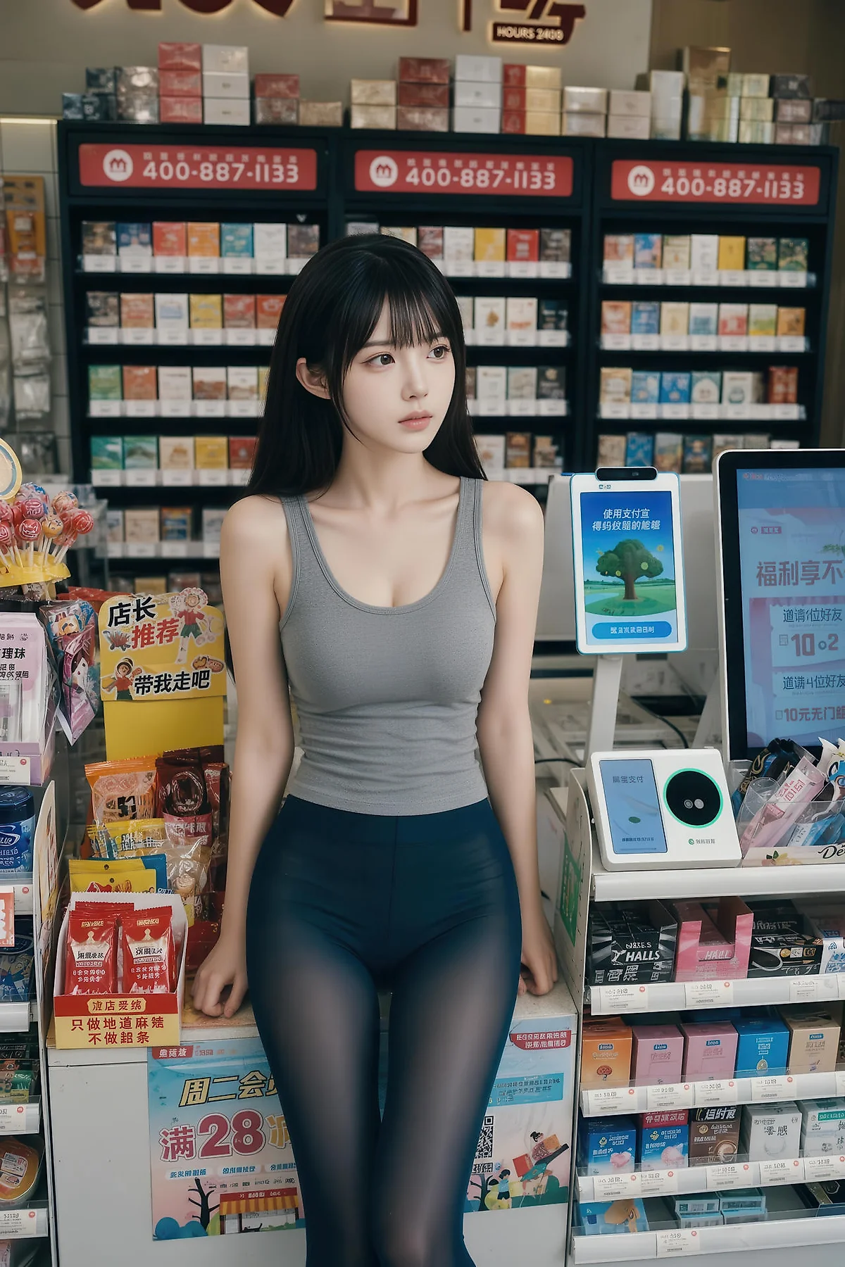 AIG  No.566 芭喜mila便利店黑丝主题写真 - 5