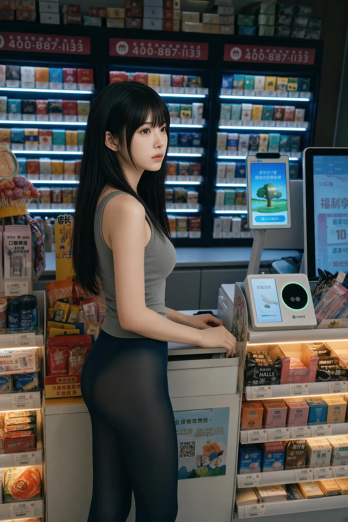AIG  No.566 芭喜mila便利店黑丝主题写真 - 8
