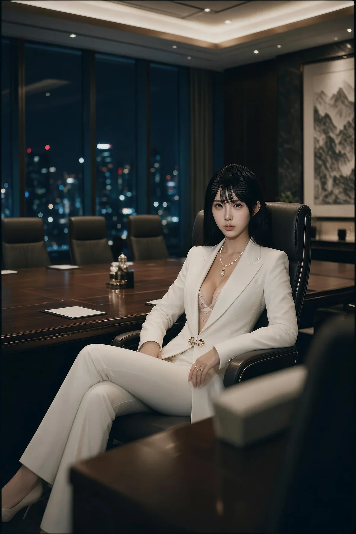 AIG  No.571 芭喜mila白色办公ol气质美女 - 2