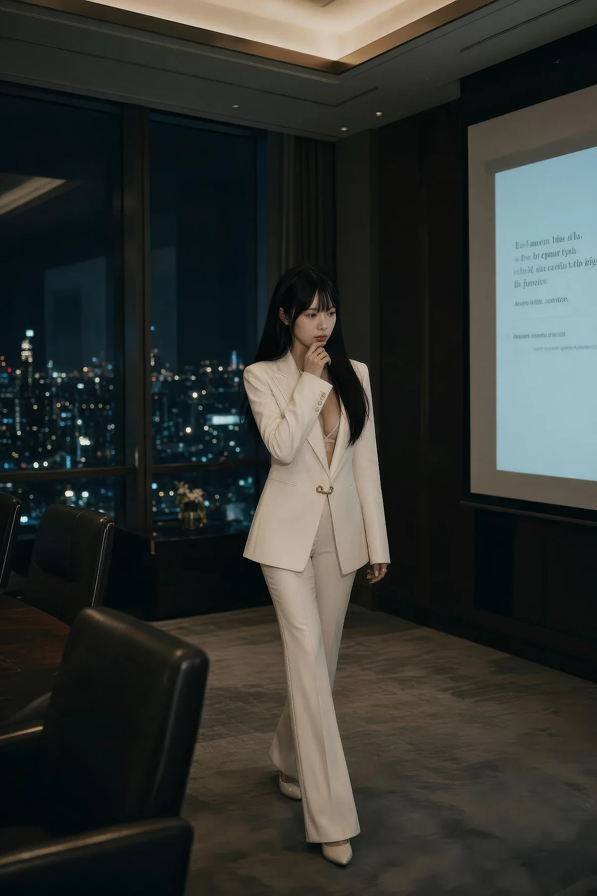 AIG  No.571 芭喜mila白色办公ol气质美女 - 3