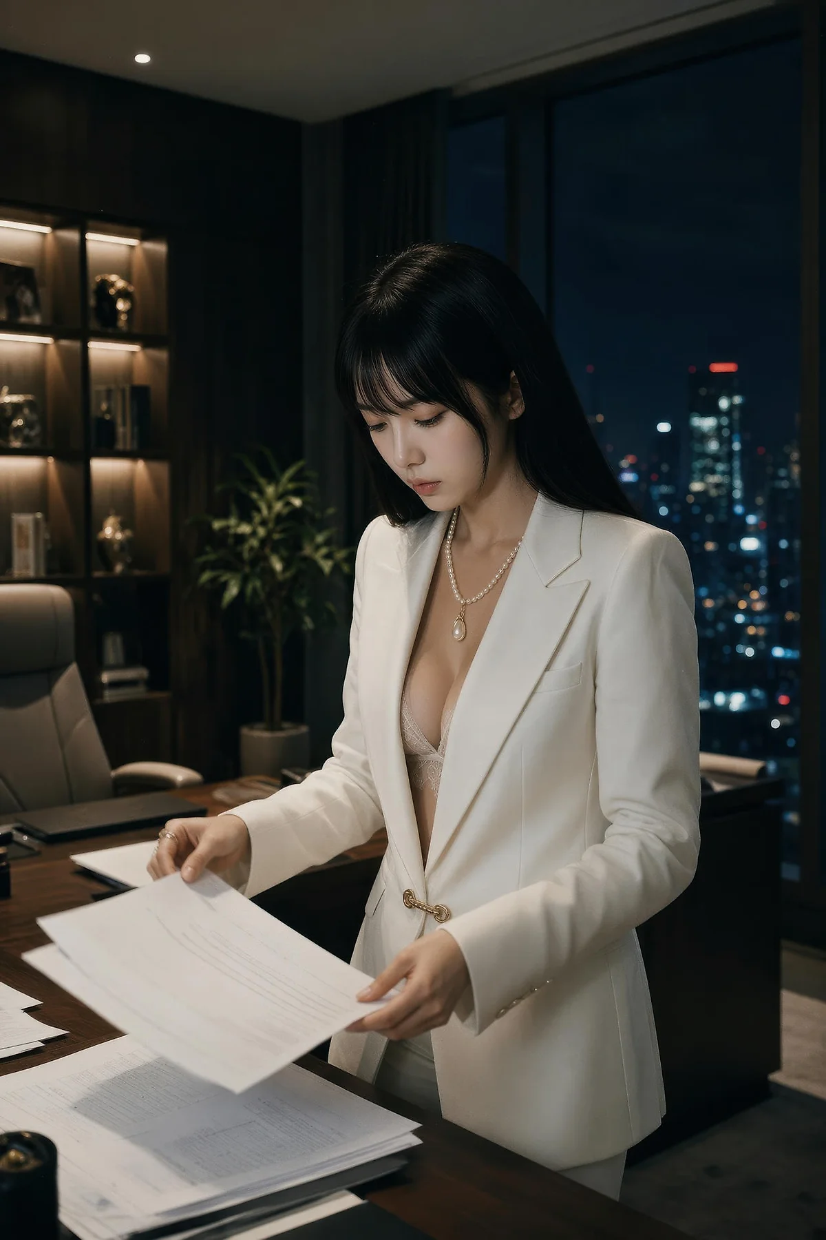 AIG  No.571 芭喜mila白色办公ol气质美女 - 7