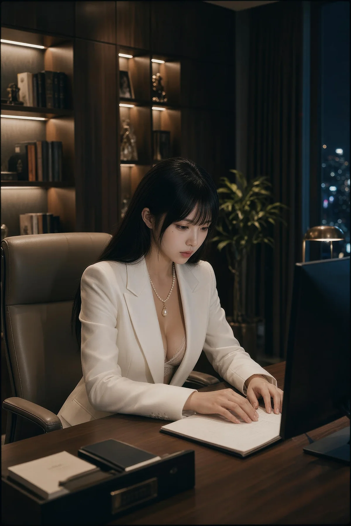 AIG  No.571 芭喜mila白色办公ol气质美女 - 10