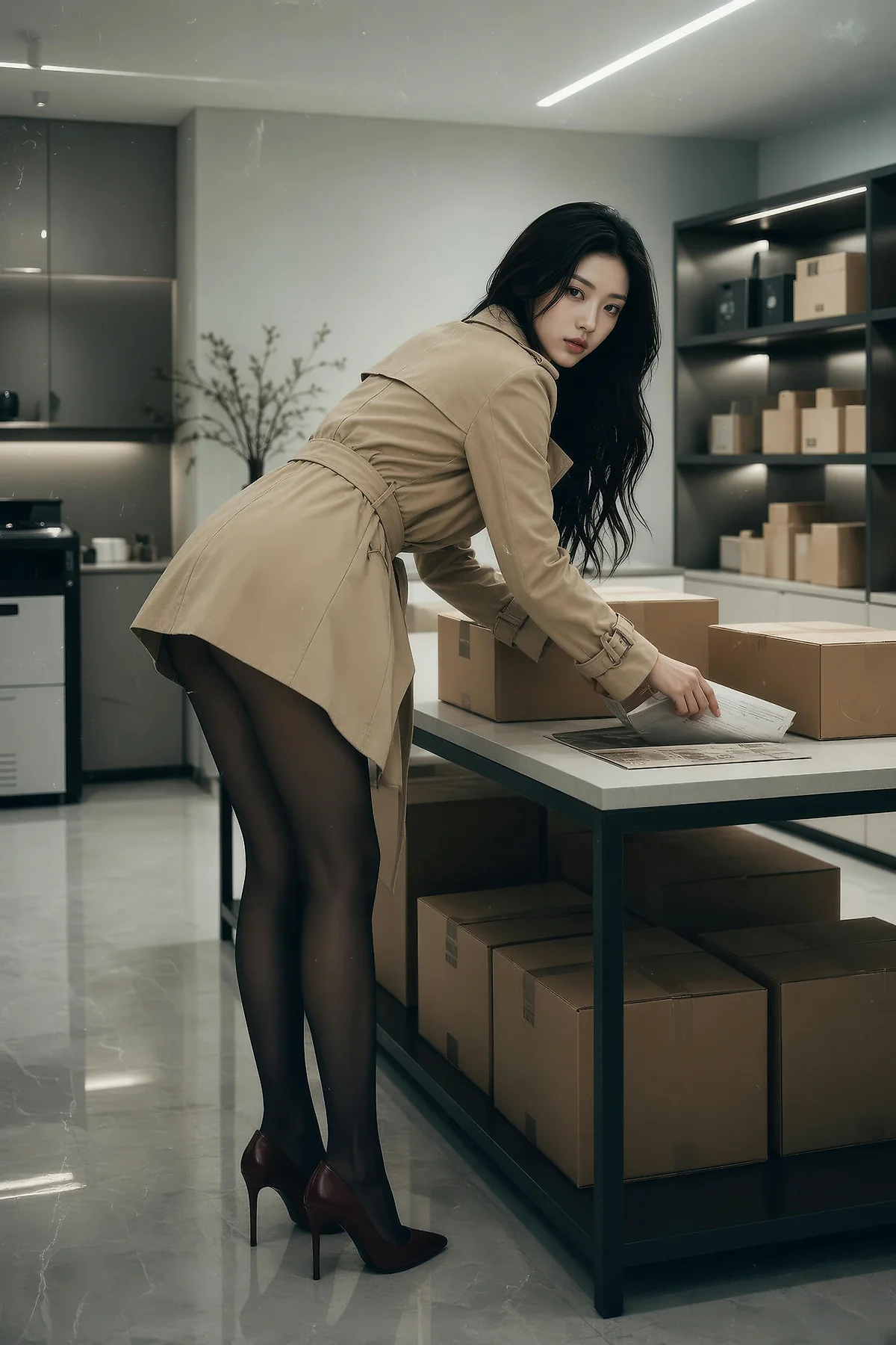 AIG  No.575 斯蔓爆乳衬衫风衣写真 - 7