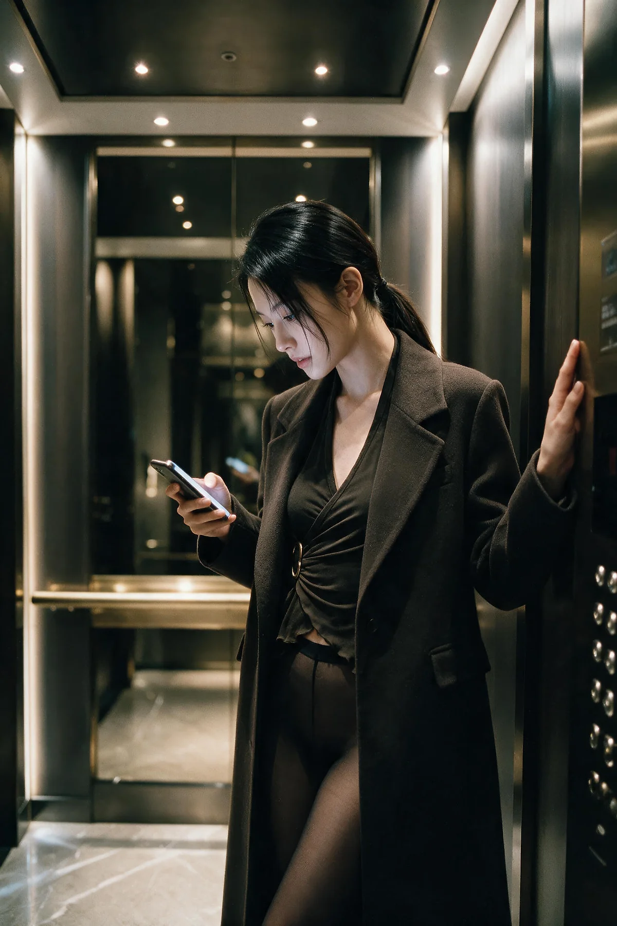 AIG  No.578 柒琪喵黑丝长腿西服 - 3