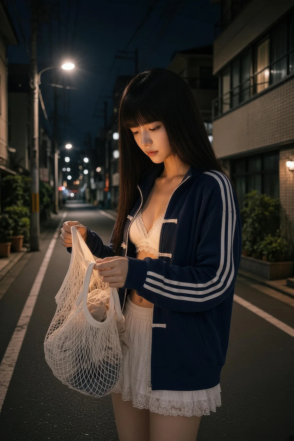 AIG  No.586 九歌lina超美白色蕾丝短裙 - 4