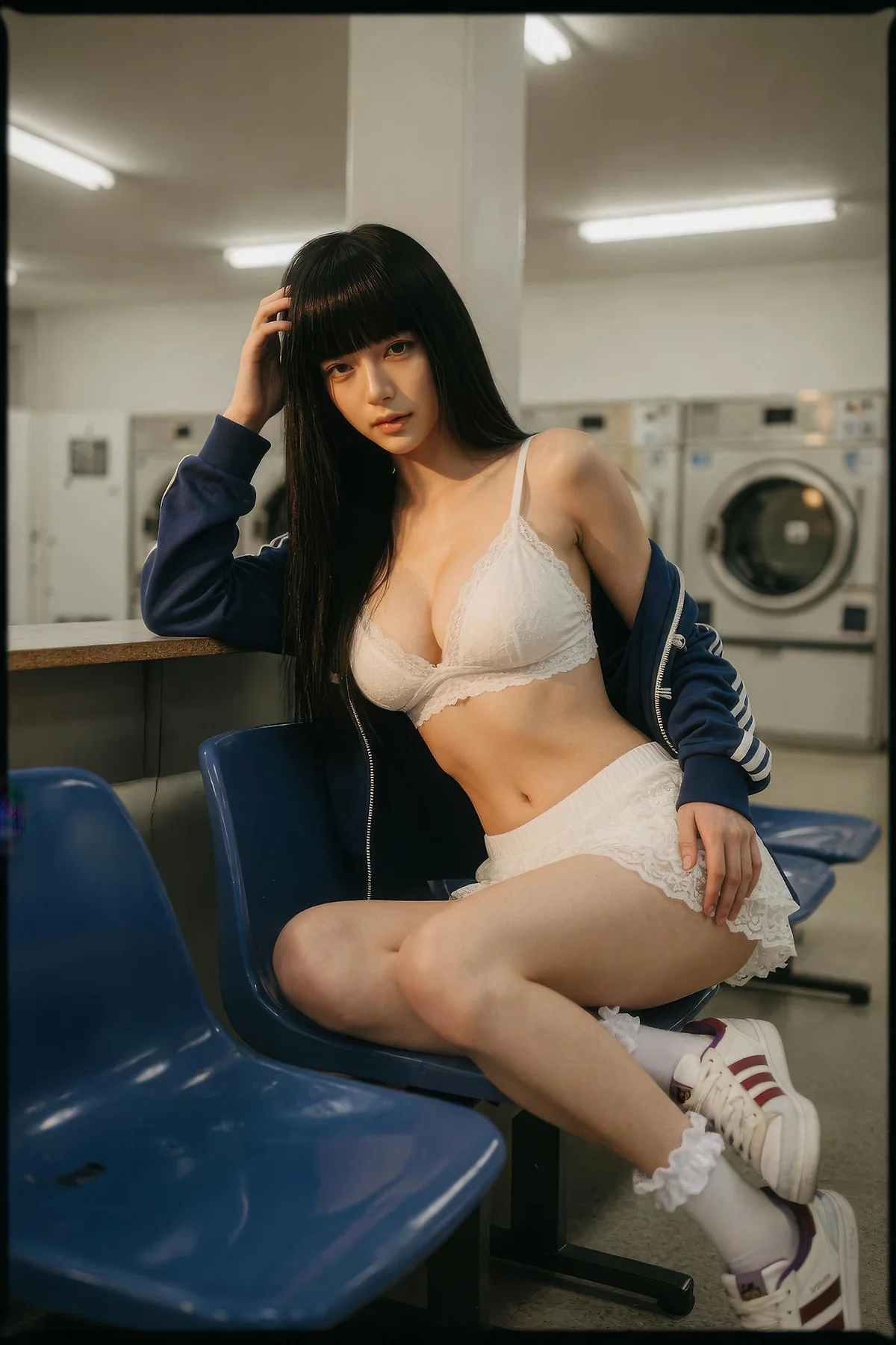 AIG  No.586 九歌lina超美白色蕾丝短裙 - 7