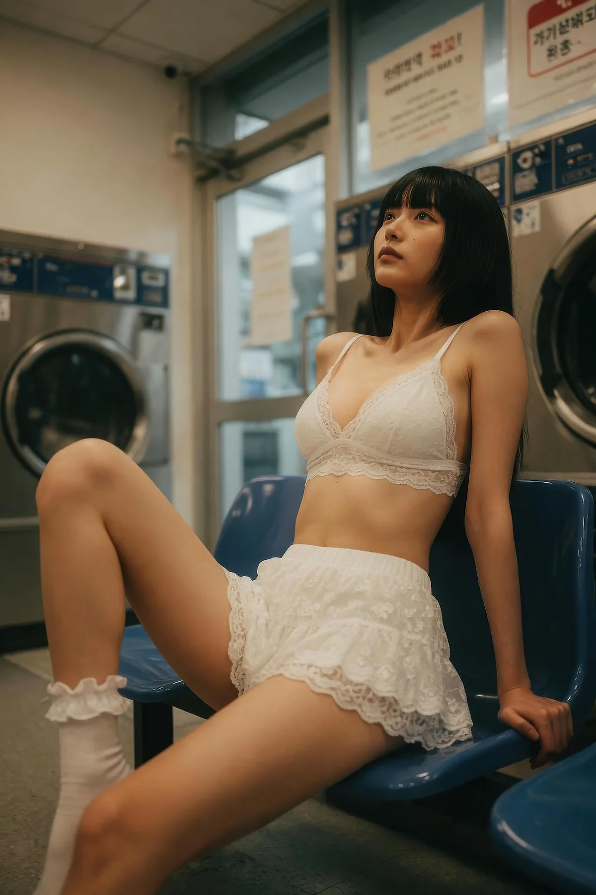 AIG  No.586 九歌lina超美白色蕾丝短裙 - 10